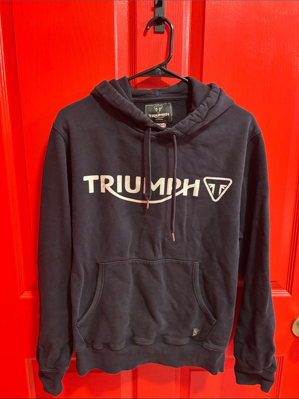 Triumph Black Pullover Hoodie with White Logo